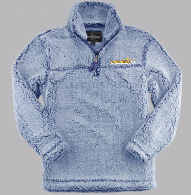 blue sherpa pullover